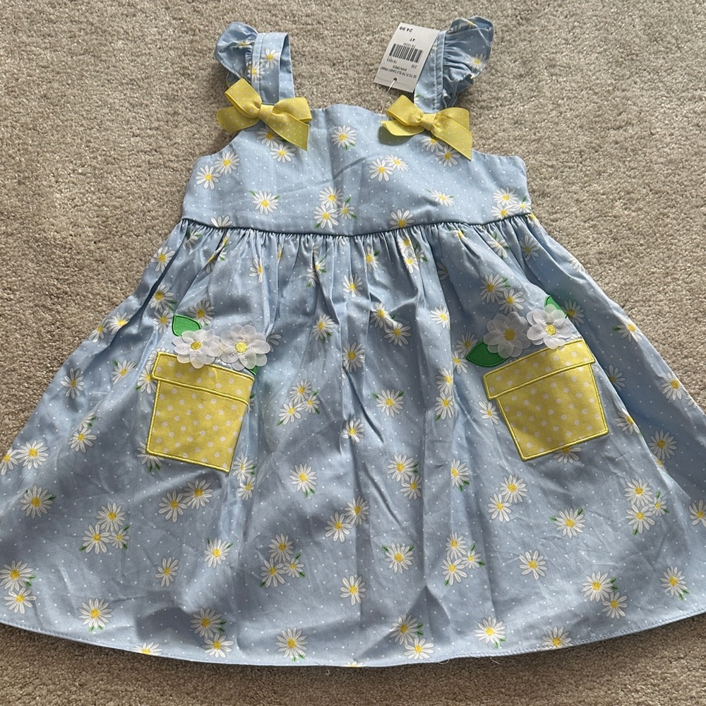 Charming Blue Floral Kids Dress